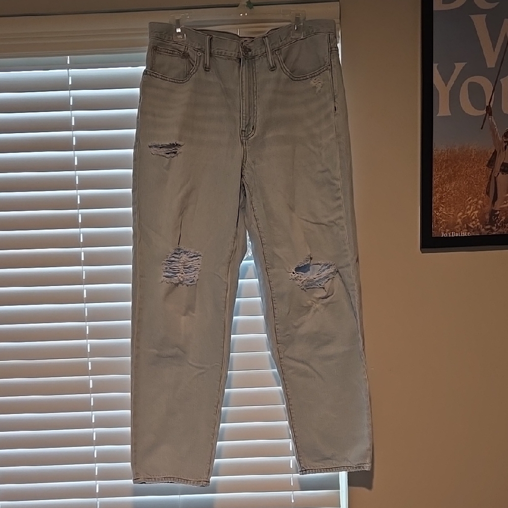 Madewell Distressed Light Wash Denim Jeans
